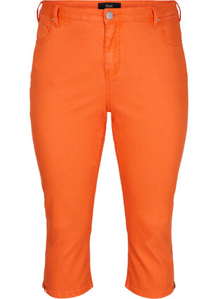 Pantalon moulant avec fermeture à éclair, Orange , Packshot image number 0