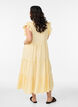 Robe midi sans manches en lin et viscose avec volants, Jaune clair, Model image number 1