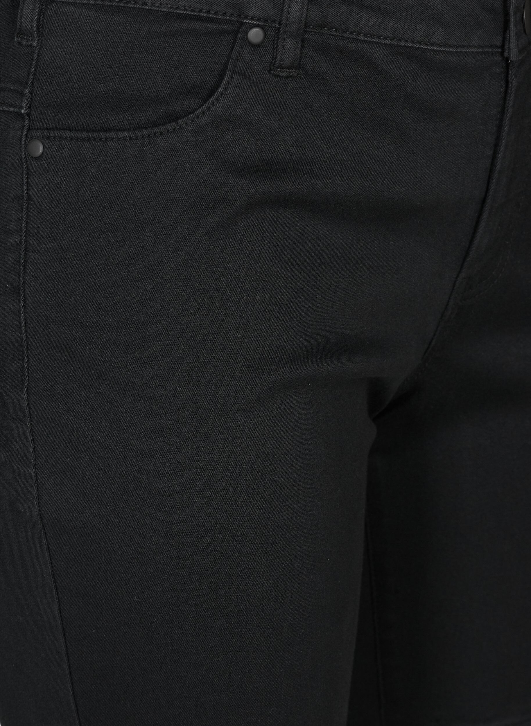 ZizziKorte broek Emily, slim fit met normale taille, Zwart, Packshot image number 3