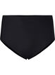 Bas de bikini de couleur unie à taille haute, Noir, Packshot image number 0