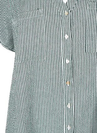 Chemise à manches courtes en coton à rayures, Scarab Stripe, Packshot image number 2