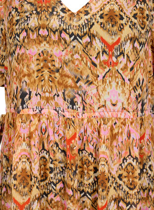 Robe courte à col en V avec imprimé, Colorful Ethnic, Packshot image number 2