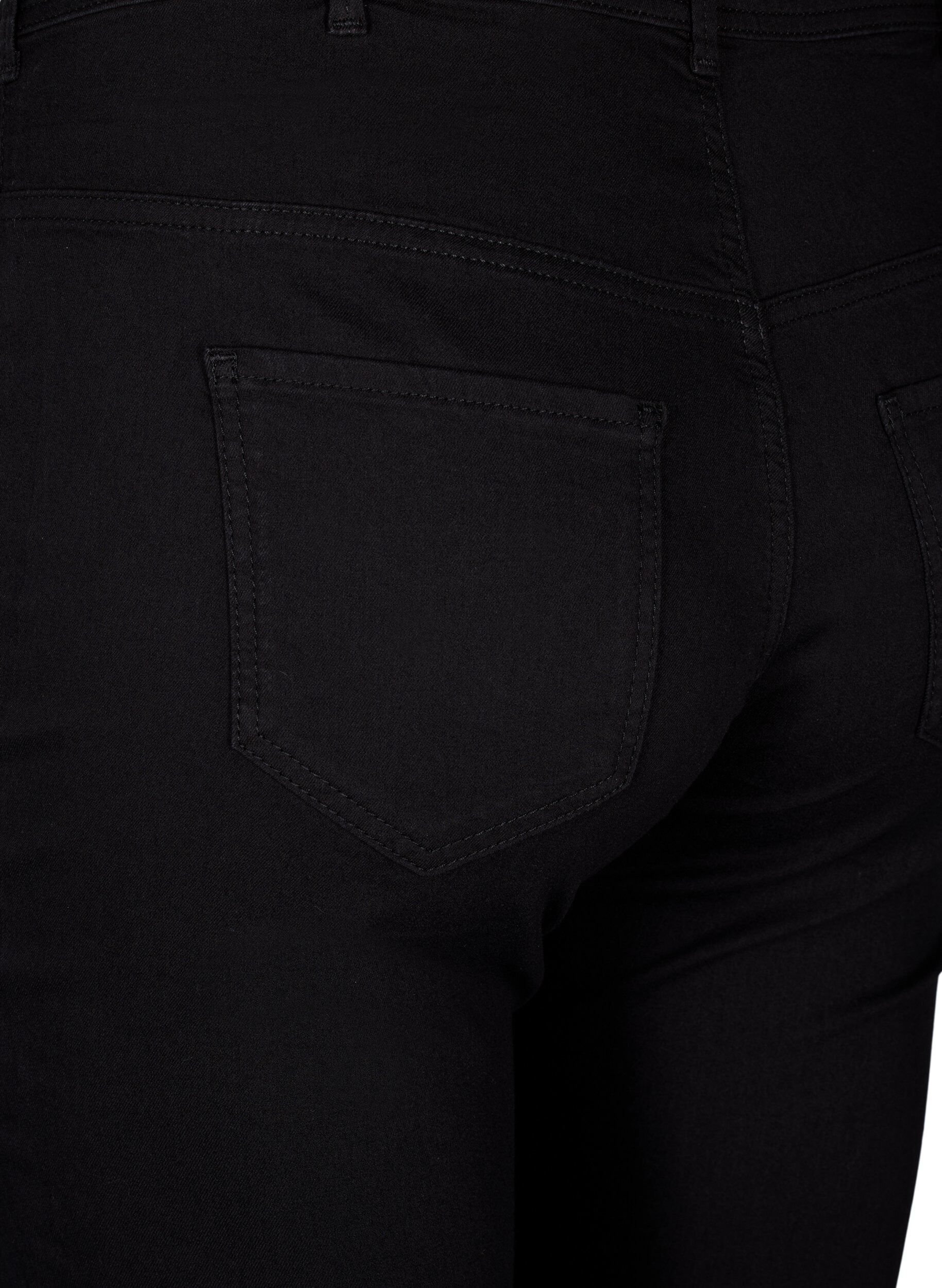 ZizziSuper strakke Amy jeans met hoge taille, Zwart, Packshot image number 3