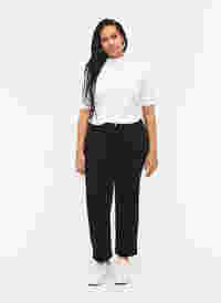 Regular fit Gemma jeans met hoge taille, Black, Model