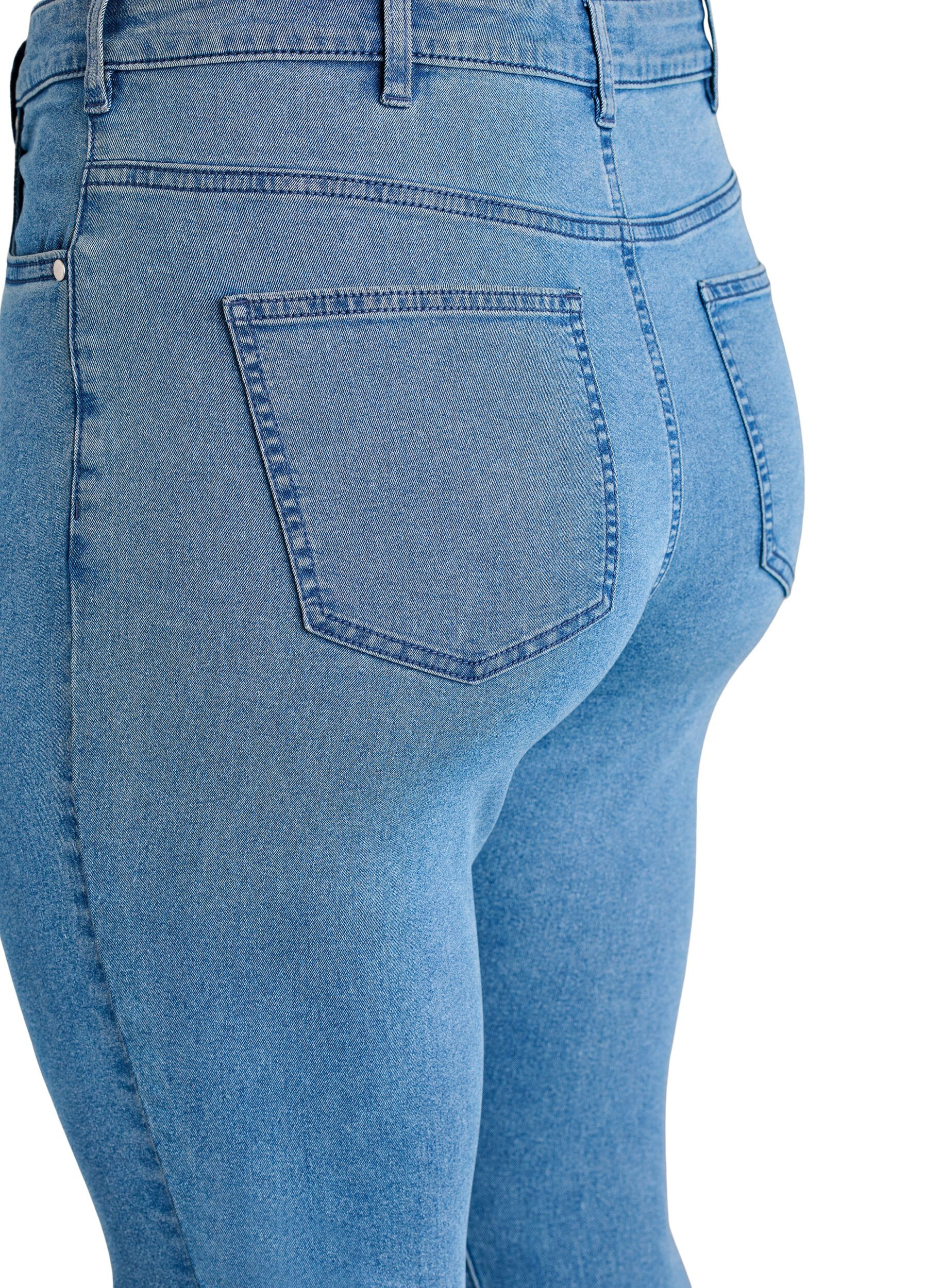 ZizziJean Amy taille haute coupe super slim, Bleu, Packshot image number 3
