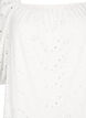 Blouse à manches courtes bouffantes et motif ajouré, Blanc, Packshot image number 2