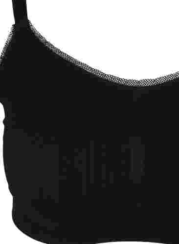 Soutien-gorge doux avec petit bord en dentelle, Black, Packshot image number 2