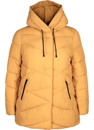 Veste à capuche coupe-vent avec poches, Spruce Yellow, Packshot image number 0