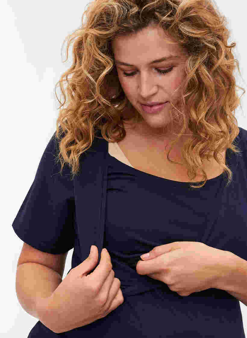 Zwangerschapst-shirt met korte mouwen in katoen, Night Sky, Model image number 2