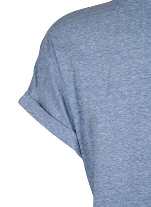 T-shirt mélangé à manches courtes, Moonlight Blue Mel. , Packshot image number 3