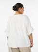 Viscose blouse met crochet detail en knopen, Vanille, Model image number 2