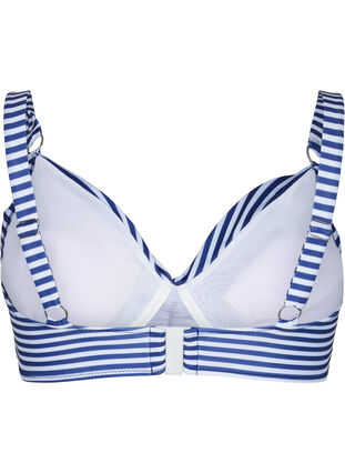 Soutien-gorge de bikini imprimé avec armature, Blue Striped, Packshot image number 1