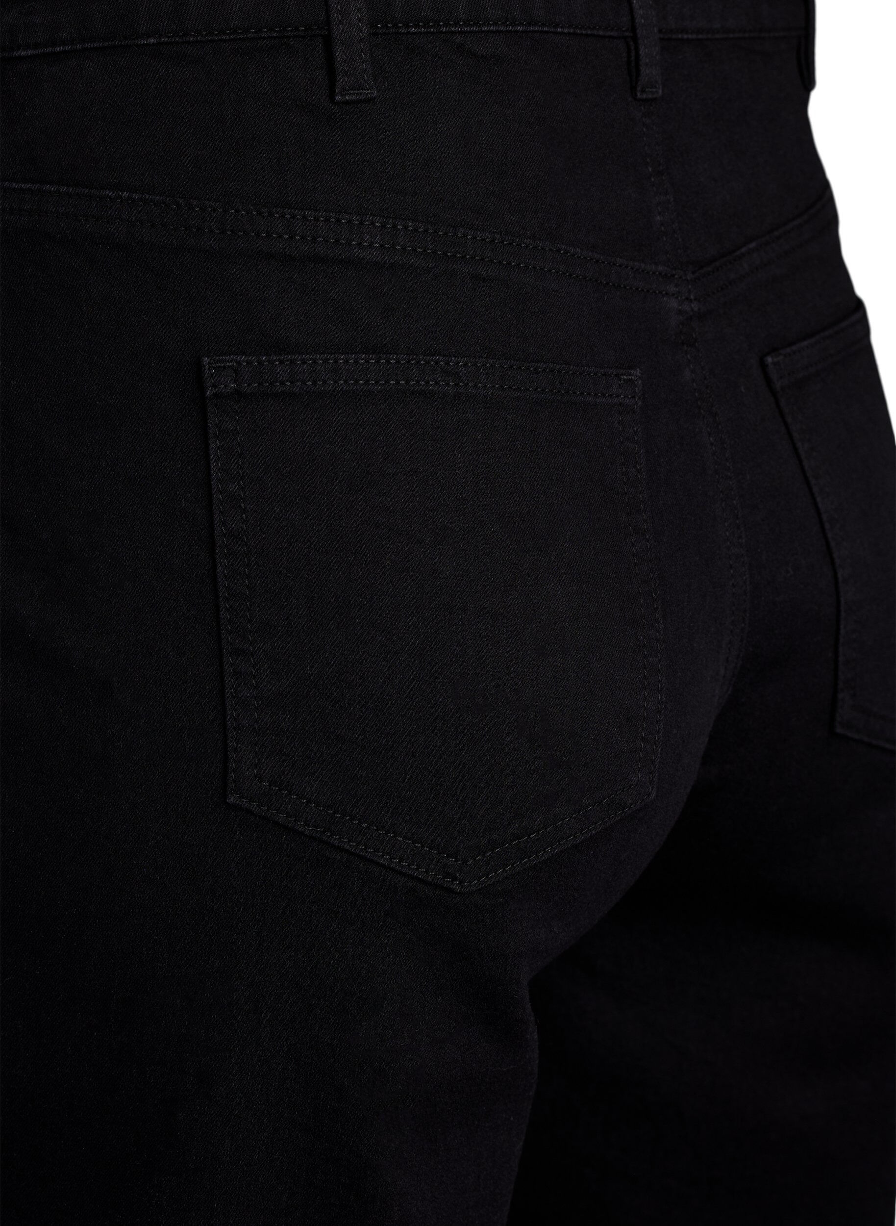 ZizziShort en jean ample &agrave; taille haute, Noir, Packshot image number 3