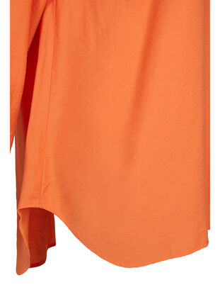 Lange blouse in viscose, Celosia Orange, Packshot image number 3