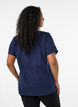 T-shirt met knoopdetail, Blauw, Model image number 2