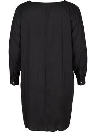 Robe à manches longues en viscose, Black, Packshot image number 1