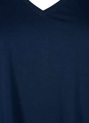 T-shirt à manches courtes avec col en V, Navy Blazer, Packshot image number 2