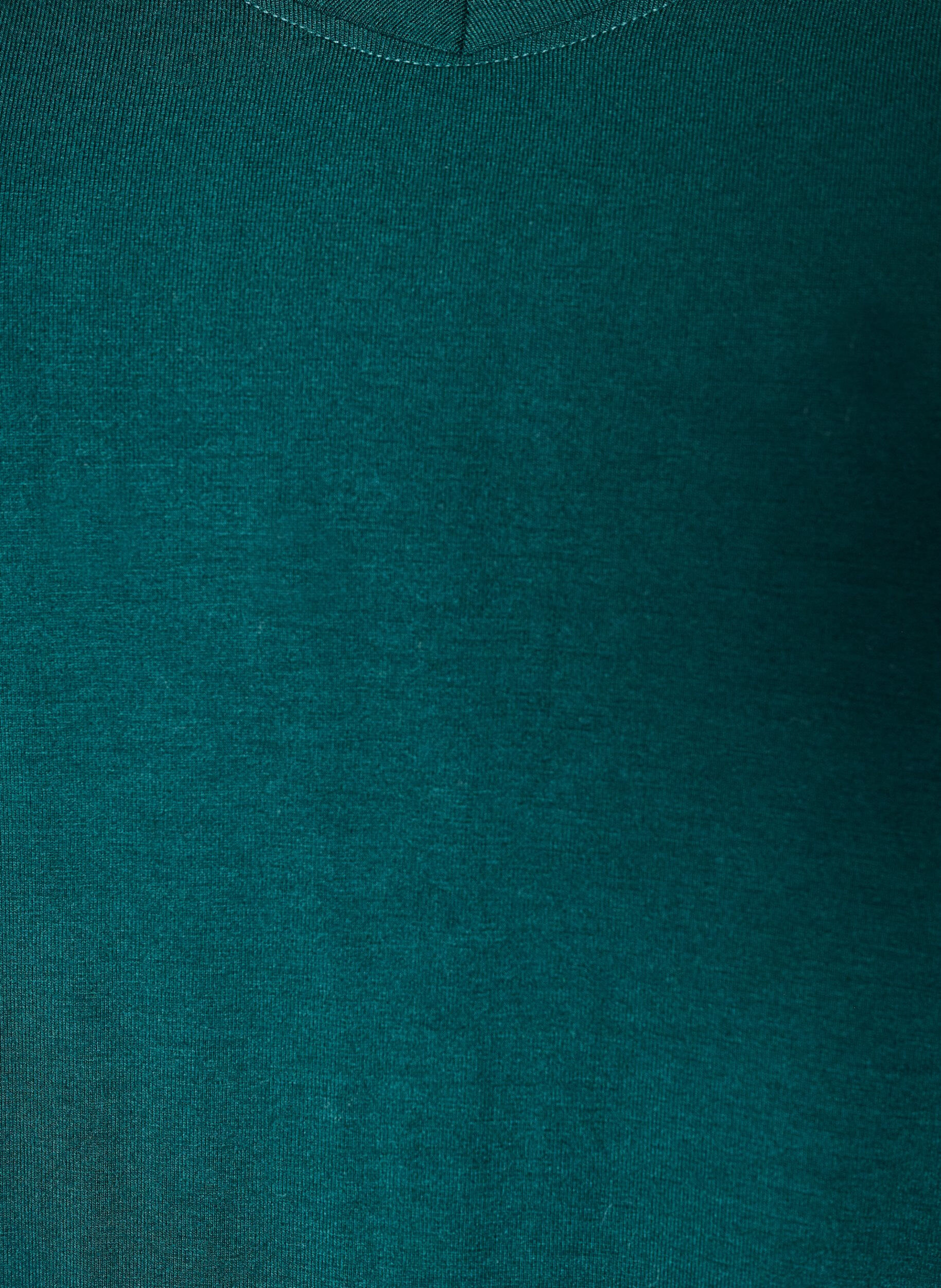 ZizziBasic T-shirt col V en viscose, Vert fonc&eacute;, Packshot image number 2
