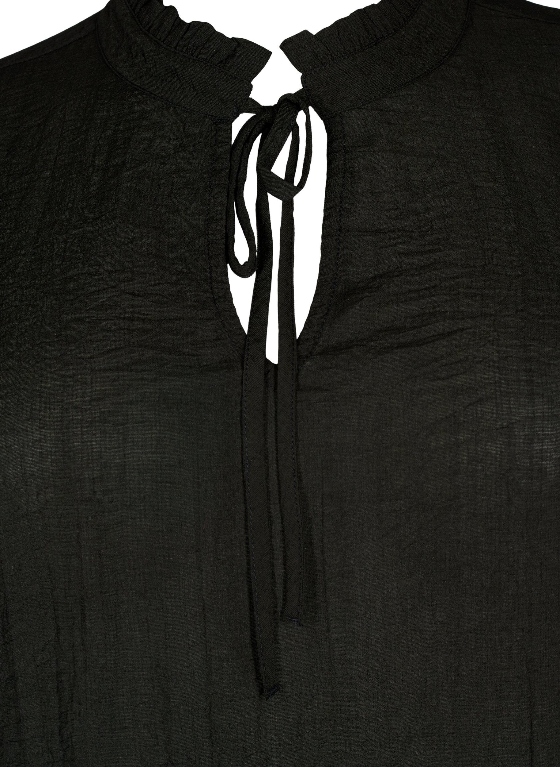 ZizziViscose blouse met peplum, Zwart, Packshot image number 2