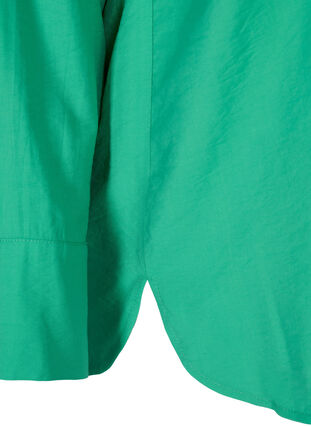 Effen viscose hemd met lange mouwen, Mint, Packshot image number 3