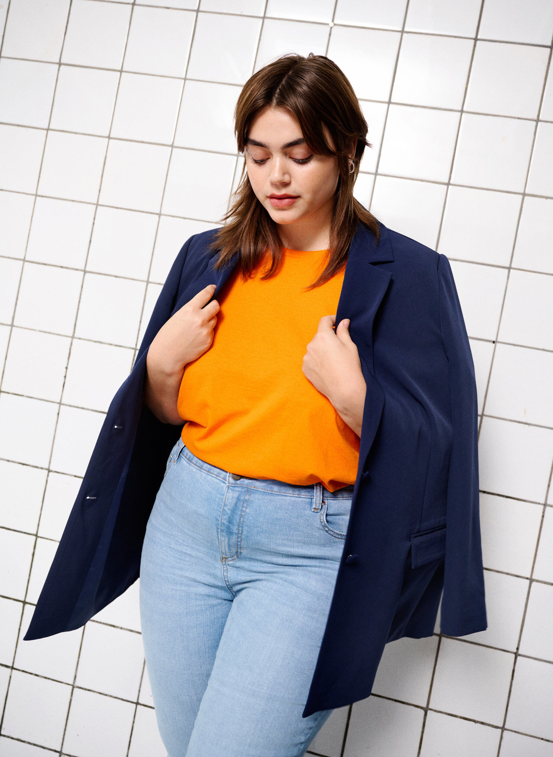 ZizziKlassieke blazer met knoopsluiting, Navy Blazer, Image image number 0