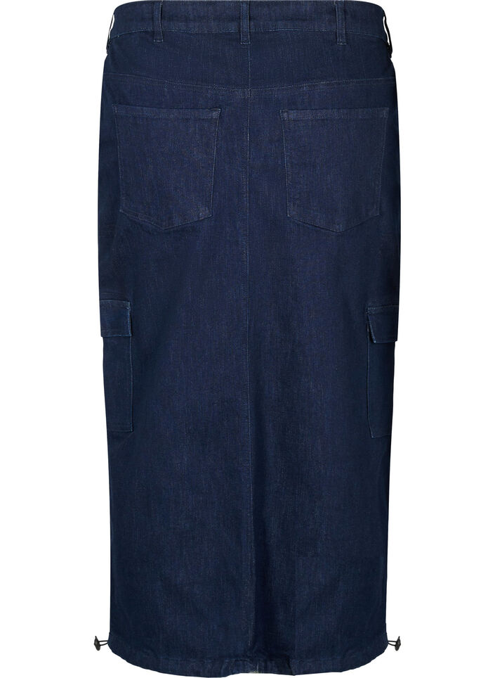 Denim maxi-rok, Dark Blue Denim, Packshot image number 1