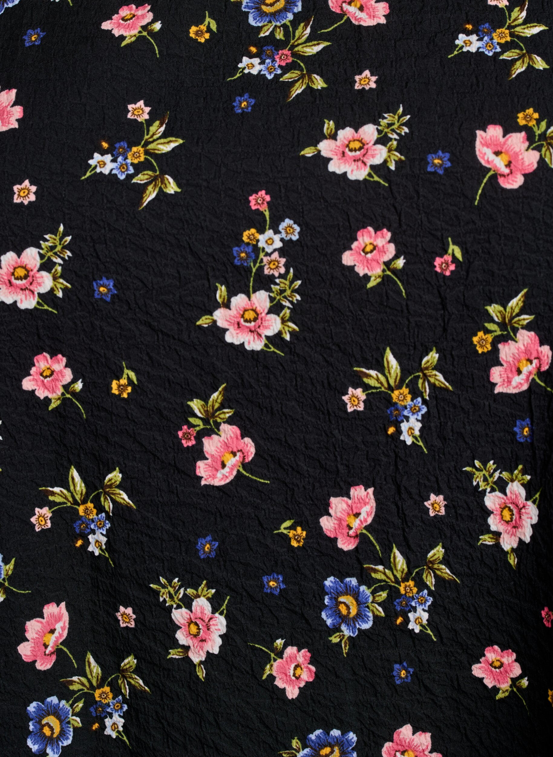 ZizziMouwloze top met textuur, Zwart, Packshot image number 2