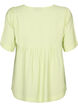 Blouse met halflange mouwen in viscose, Lily Green, Packshot image number 1