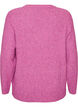 Blouse en maille chin&eacute;e avec col rond, Violet, Packshot image number 1