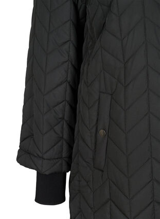 Gewatteerd lichtgewicht thermisch jack met zakken, Black, Packshot image number 3