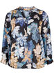 Blouse met lange mouwen en bloemenprint, Yellow Flower AOP, Packshot image number 0