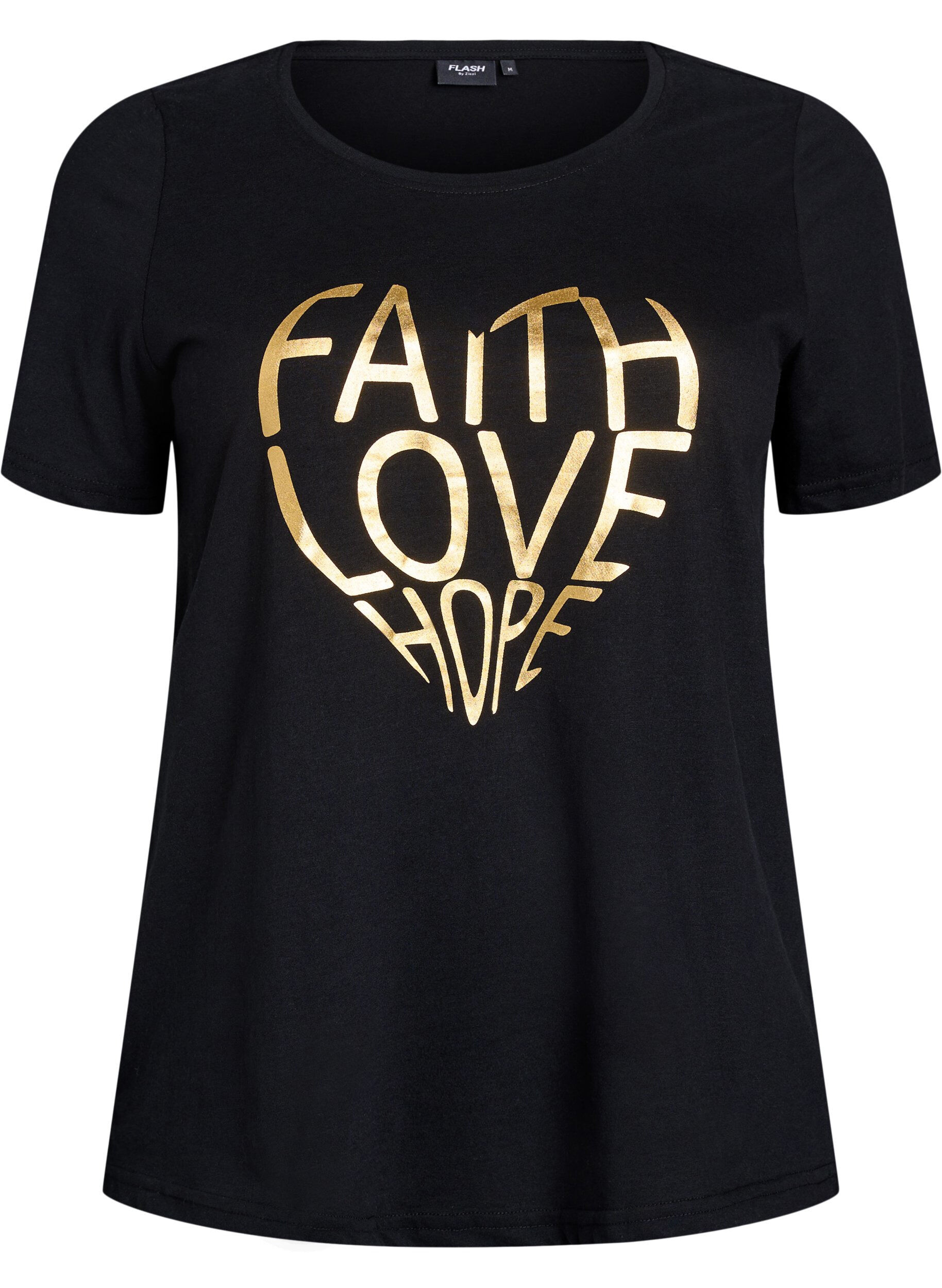 ZizziFLASH - T-shirt met motief, Zwart, Packshot image number 0