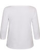Basic T-shirt met boothals en 3/4-mouwen, Wit, Packshot image number 1