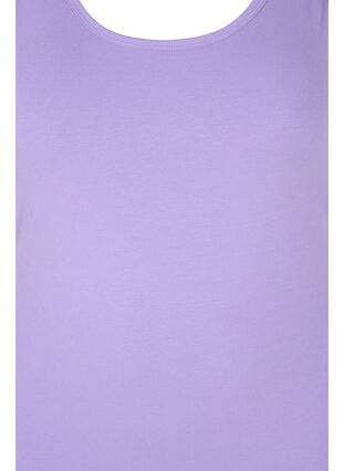 Solide kleur basis top in katoen, Paisley Purple, Packshot image number 2