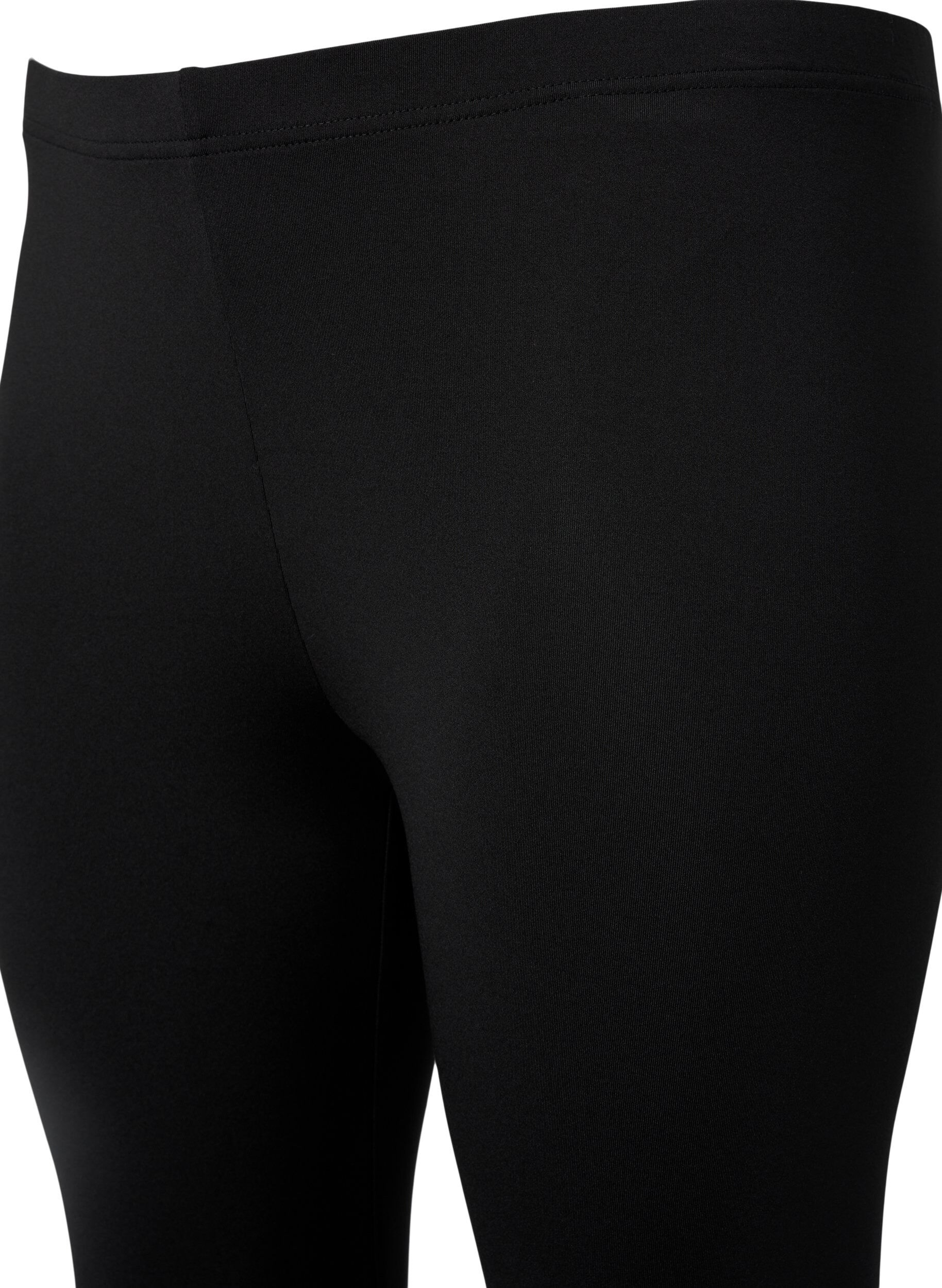 Zizzi2 paar 3/4 leggings met kanten randje, Black / Black, Packshot image number 3