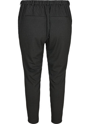 Cropped Maddison broek met strepen, Black w lurex, Packshot image number 1
