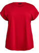 T-shirt &agrave; manches courtes en m&eacute;lange de coton, Rouge, Packshot image number 0