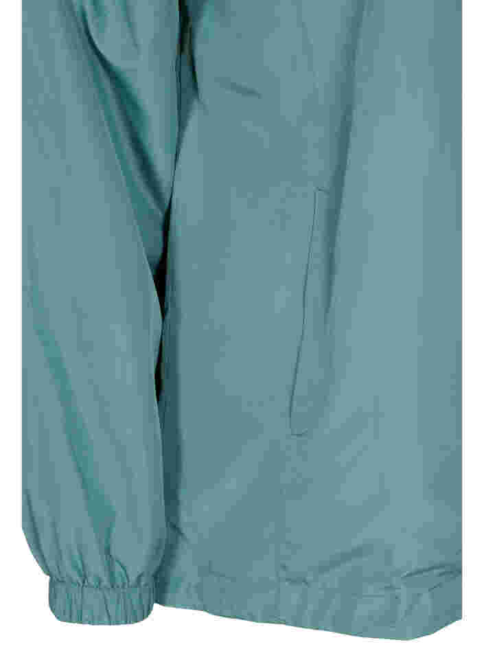 Kort jack met capuchon en verstelbare onderkant, Sagebrush Green, Packshot image number 3