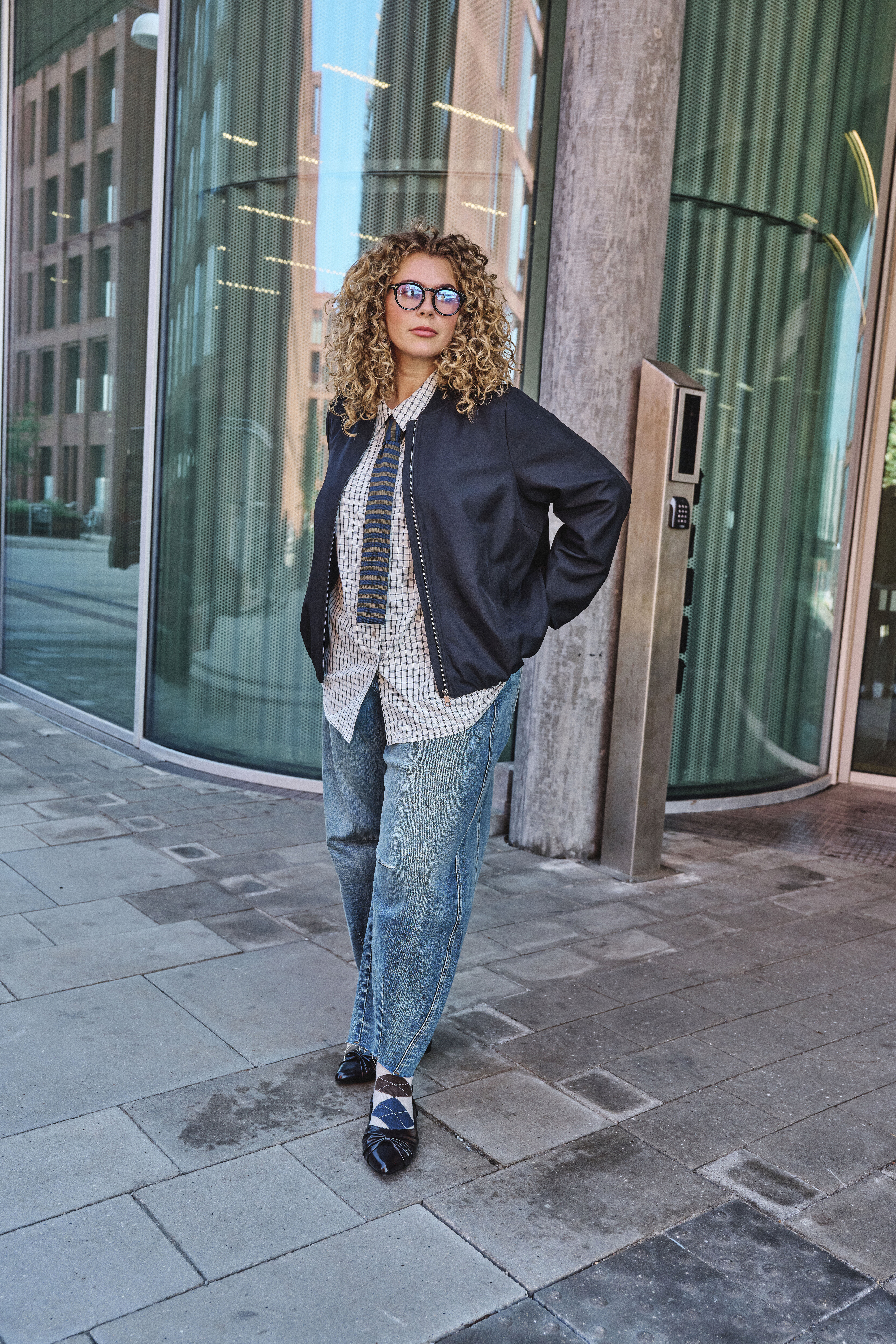 ZizziOntspannen blauwe alledaagse stijl, , Model