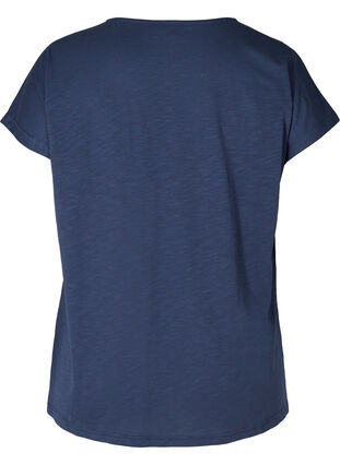 T-shirt en coton avec détails imprimés, Mood Indigo LEAF, Packshot image number 1