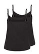 Set van 2 basic katoenen tops, Black, Packshot image number 1