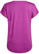 Sportief t-shirt met korte mouwen en v-hals, Paars, Packshot image number 1