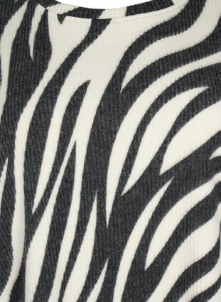 Blouse manches 3/4 avec imprimé zébré, White Zebra, Packshot image number 2