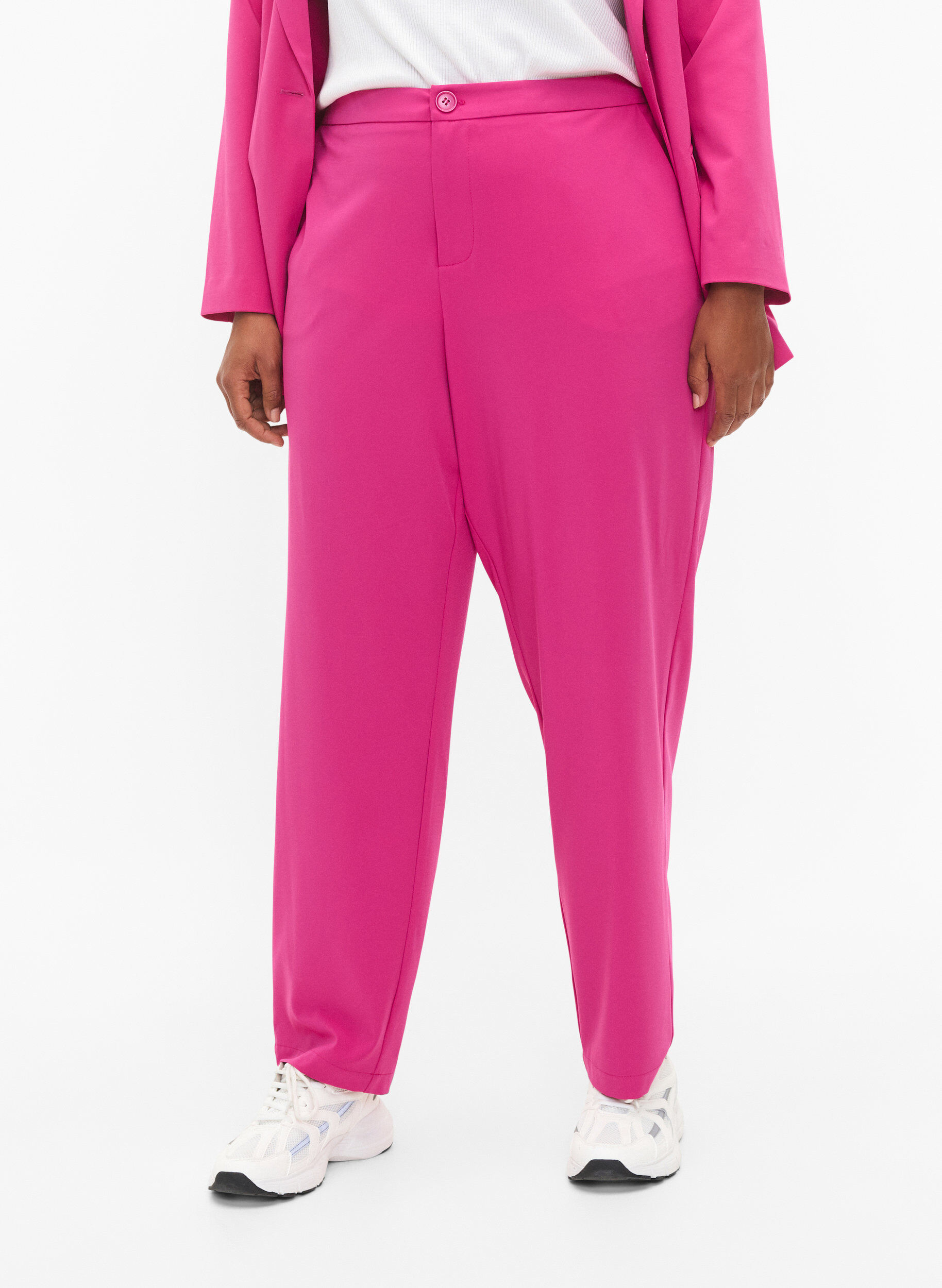 ZizziKlassieke broek met zakken, Festival Fuchsia, Model image number 2