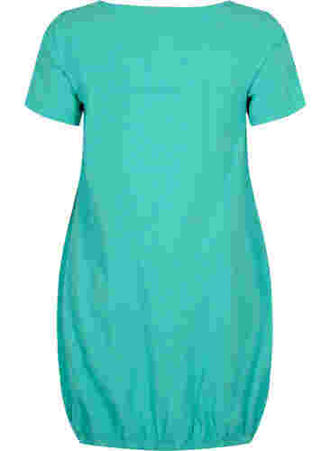 Katoenen jurk met korte mouwen, Aqua Green, Packshot image number 1