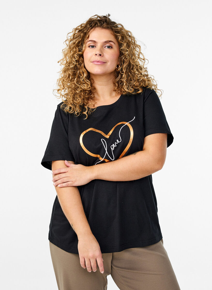 FLASH &ndash; T-shirt avec motif, Noir, Model image number 0