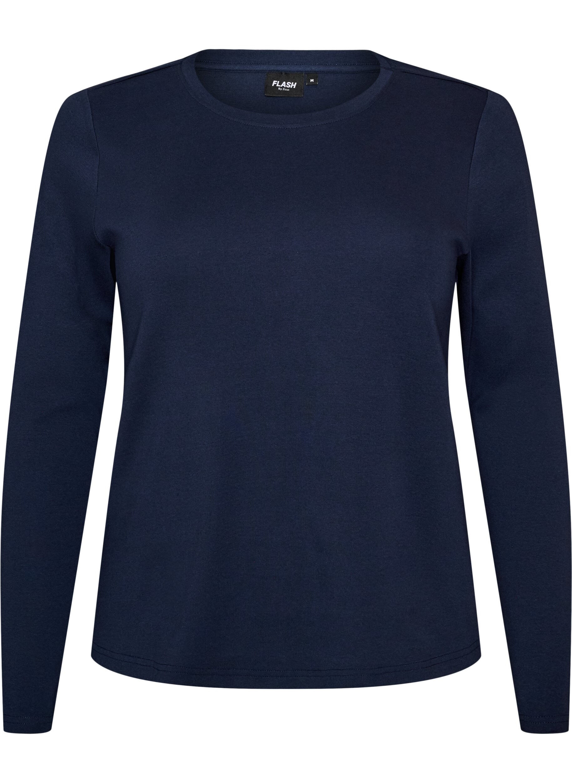ZizziT-shirt basique &agrave; manches longues et col rond, Bleu, Packshot image number 0