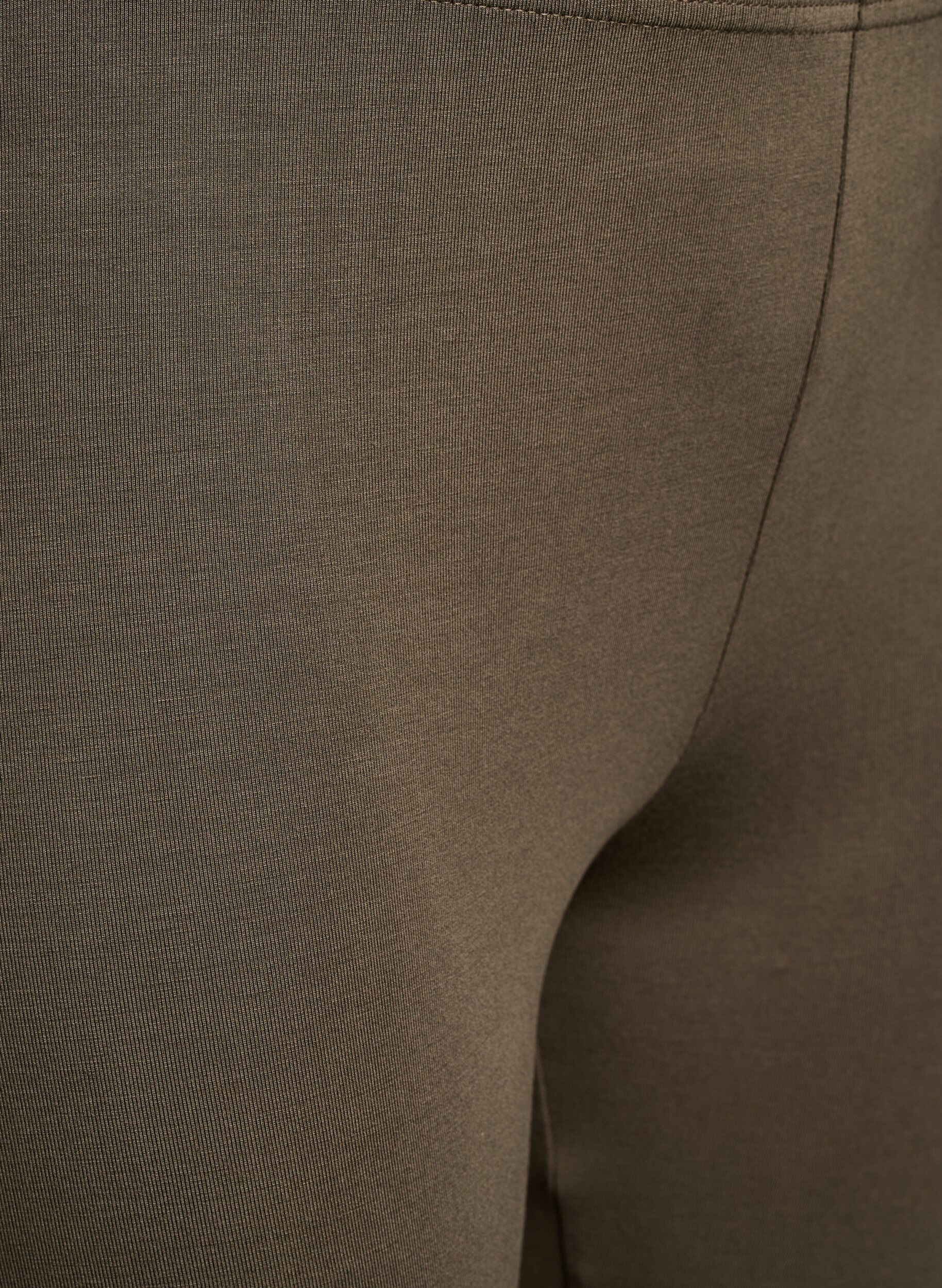 Zizzi Leggings basiques en viscose, Vert fonc&eacute;, Packshot image number 2