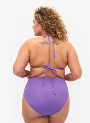 Bikinibroekjes met hoge taille, Royal Lilac, Model image number 1