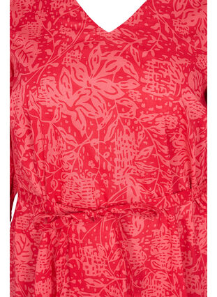 Robe imprimée avec ceinture à nouer, Ribbon Red AOP, Packshot image number 2